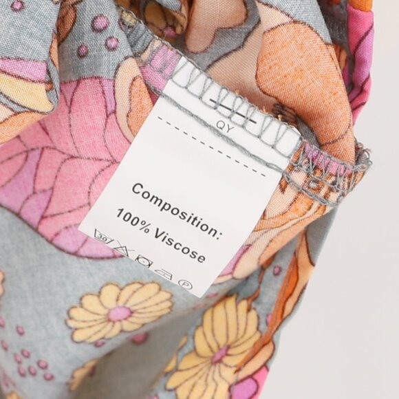 NWT RUSTTYDUSTTY Pink Multicolor Floral Short Sleeve Top Viscose Size 4XL - Picture 10 of 10